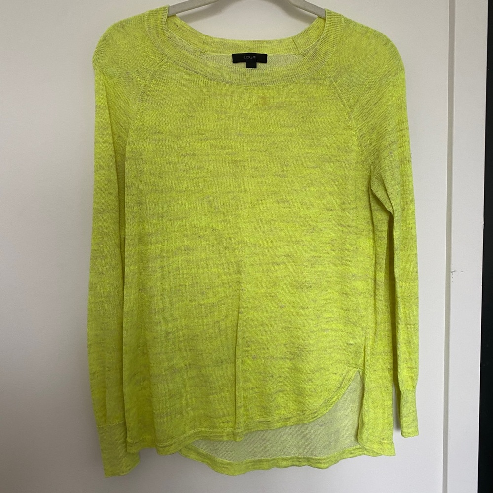 J Crew Yellow Crew Neck Sweater